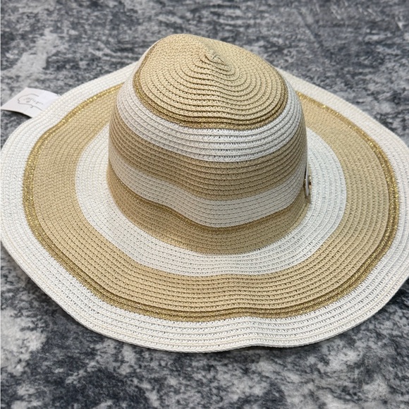 Mud Pie Accessories - NEW Mud Pie Adjustable Wide Brim Woven Sun Hat
